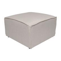 Flash Furniture IS-IT2231-OT-CRM-GG Luxury Modular Sectional Sofa, Ottoman Seat, Cream