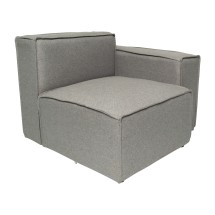 Flash Furniture IS-IT2231-RC-GRY-GG Luxury Modular Sectional Sofa, Right Side with Arm Rest, Gray
