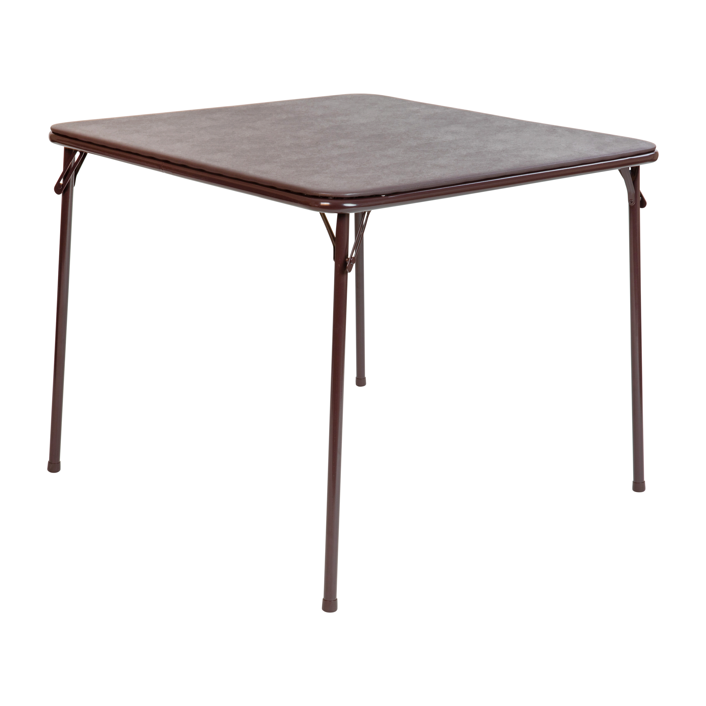 Flash Furniture JB-2-BR-GG Lightweight Brown Portable Folding Table with Collapsible Legs