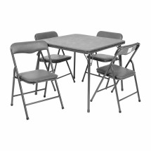 Flash Furniture JB-9-KID-GY-GG Kids Gray 5 Piece Folding Table and Chair Set