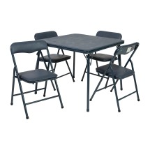 Flash Furniture JB-9-KID-NV-GG Kids Navy 5 Piece Folding Table and Chair Set