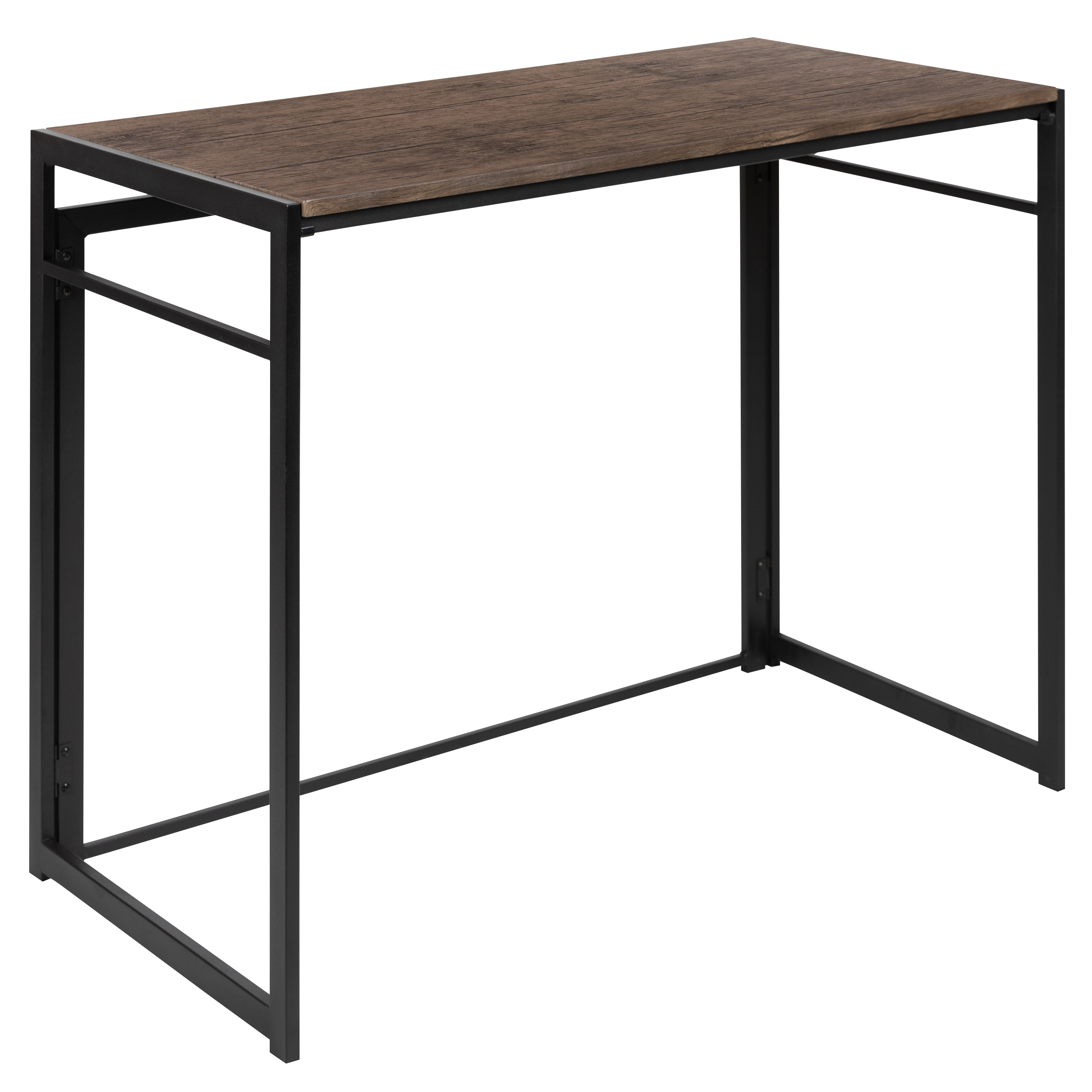 Flash Furniture JB-YJ354F-GG Rustic Home Office Folding Computer Desk, 40"
