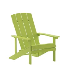 Flash Furniture JJ-C14501-LM-GG Lime Green Indoor/Outdoor Poly Resin Adirondack Chair