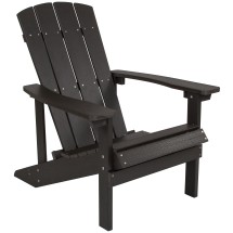 Flash Furniture JJ-C14501-SLT-GG Slate Gray All-Weather Poly Resin Wood Adirondack Chair
