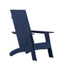 Flash Furniture JJ-C14509-NV-GG Navy Modern All-Weather Poly Resin Wood Adirondack Chair