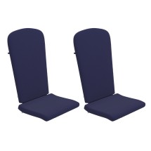 Flash Furniture JJ-CSN14501-BL-2-GG Blue All Weather Indoor/Outdoor High Back Adirondack Chair Cushions, Set of 2