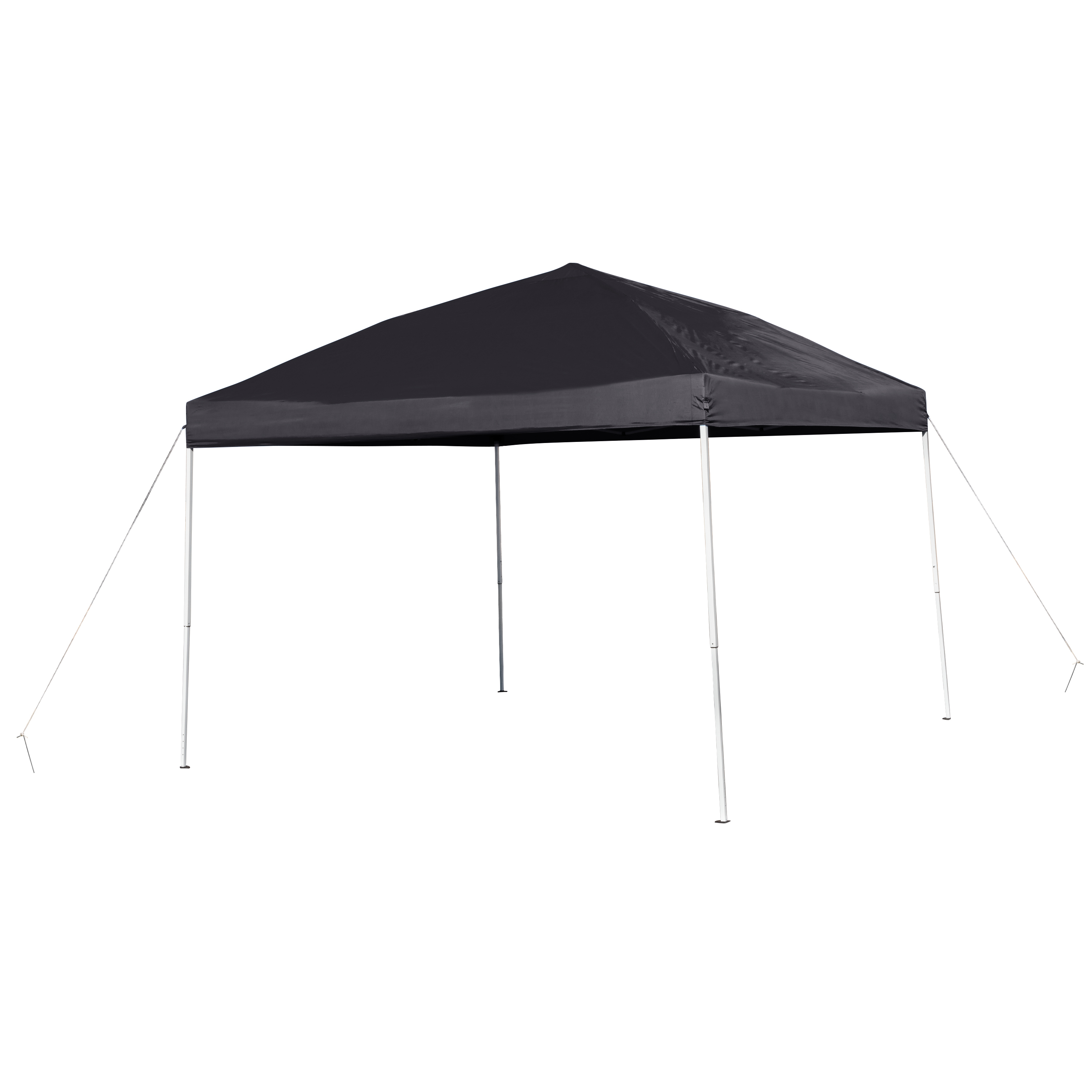 Flash Furniture JJ-GZ1010-BK-GG 10' x 10' Black Outdoor Pop Up Slanted Leg Canopy Tent with Carry Bag
