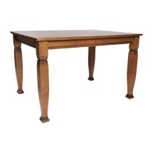 Flash Furniture KER-T-799-WAL-47-GG 47" Heavy Duty Rectangle Wood Table with Turned Wooden Legs, Walnut Matte Finish