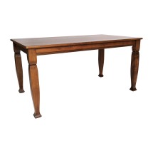 Flash Furniture KER-T-799-WAL-60-GG 60" Heavy Duty Rectangle Wood Table with Turned Wooden Legs, Walnut Matte Finish