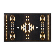 Flash Furniture KP-RGB9072-23-BN-GG Amado Collection Southwestern 2' x 3' Brown Olefin Accent Rug with Jute Backing