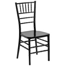 Flash Furniture LE-BLACK-GG Hercules PREMIUM Series Black Resin Stacking Chiavari Chair