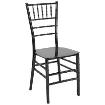 Flash Furniture LE-BLACK-M-GG Hercules Black Resin Stacking Chiavari Chair