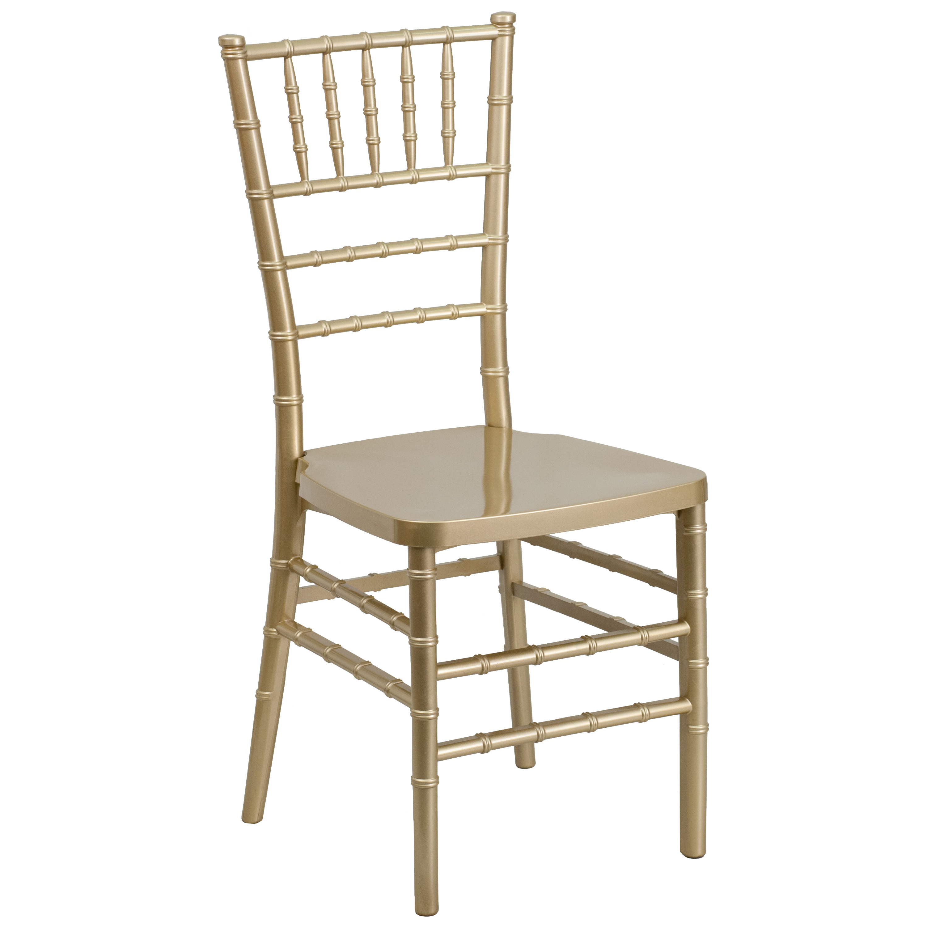 Flash Furniture LE-GOLD-GG Hercules PREMIUM Series Gold Resin Stacking Chiavari Chair