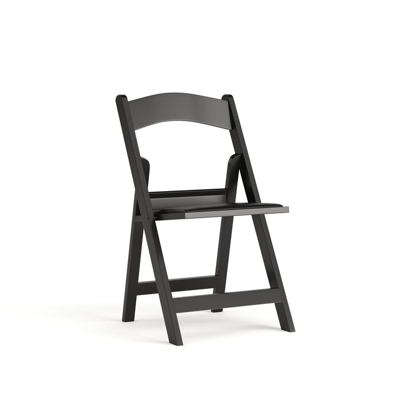 Flash Furniture LE-L-1-BLACK-GG Hercules 800 lb. Capacity Lightweight Black Resin Folding Chair