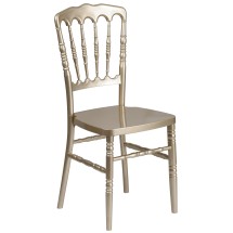 Flash Furniture LE-L-MON-GD-GG Hercules Gold Resin Stacking Napoleon Chair