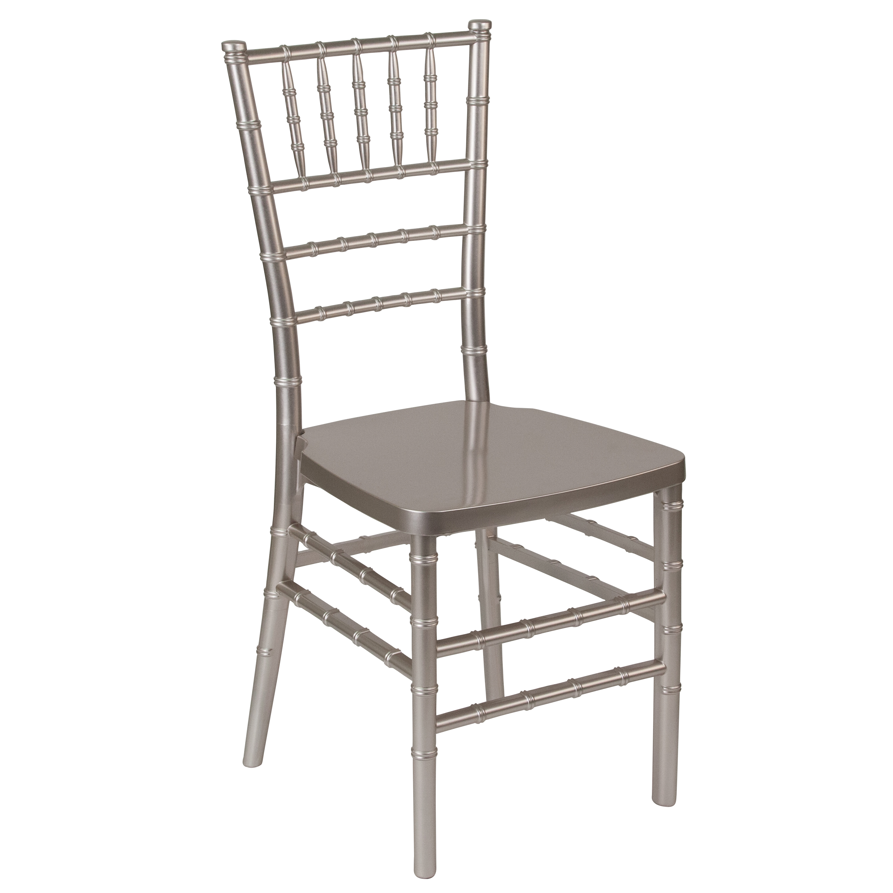 Flash Furniture LE-PEWTER-GG Hercules PREMIUM Pewter Resin Stacking Chiavari Chair
