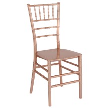 Flash Furniture LE-ROSE-M-GG Hercules Rose Gold Resin Stacking Chiavari Chair