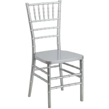 Flash Furniture LE-SILVER-GG Elegance Silver Flash Resin Stacking Chiavari Chair