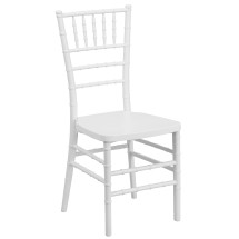 Flash Furniture LE-WHITE-GG Hercules PREMIUM Matte White Resin Stacking Chiavari Chair