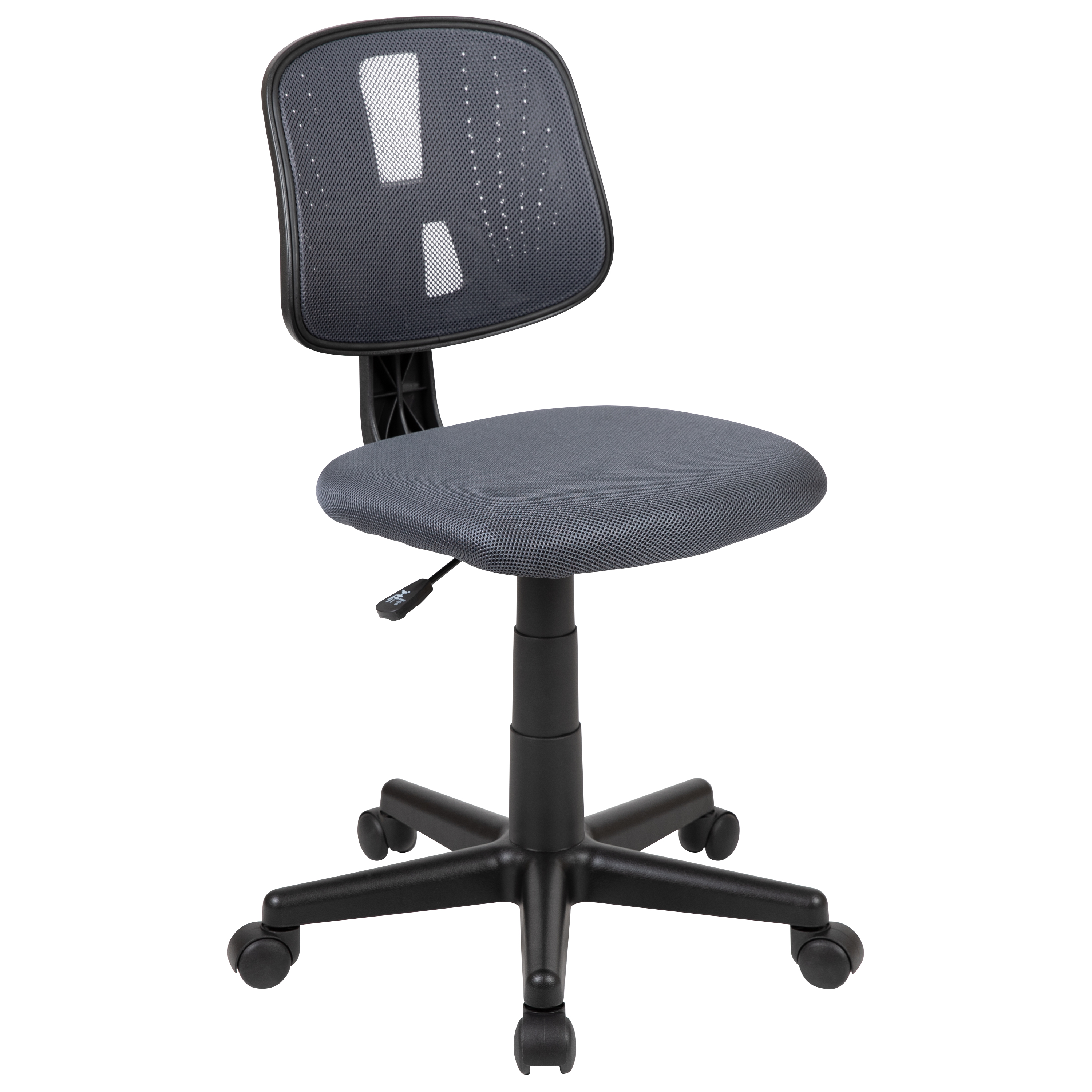Flash Furniture LF-134-GY-GG Mid-Back Gray Mesh Swivel Task Office Chair with Pivot Back