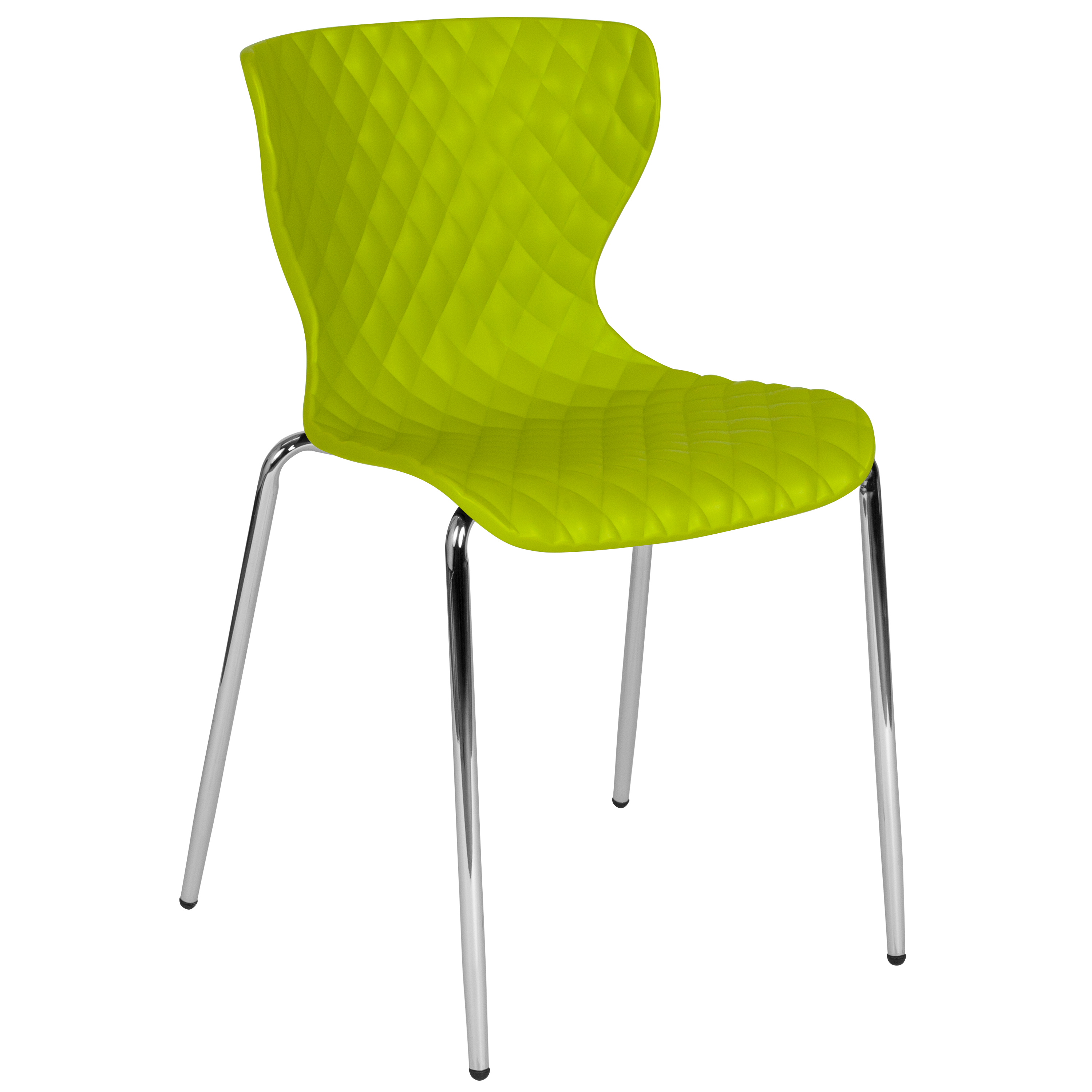 Flash Furniture LF-7-07C-CGRN-GG Contemporary Design Citrus Green Plastic Stack Chair