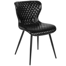 Flash Furniture LF-9-07A-BLK-GG Contemporary Upholstered Chair in Black Vinyl