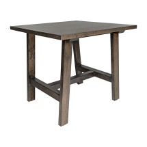 Flash Furniture LFS-4005-DKGRY-GG Dark Gray Wood Farmhouse End Table, Trestle Style Accent Table 