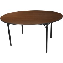Flash Furniture MEW-60R-WB Advantage 5 ft. Round High Pressure Laminate Folding Banquet Table