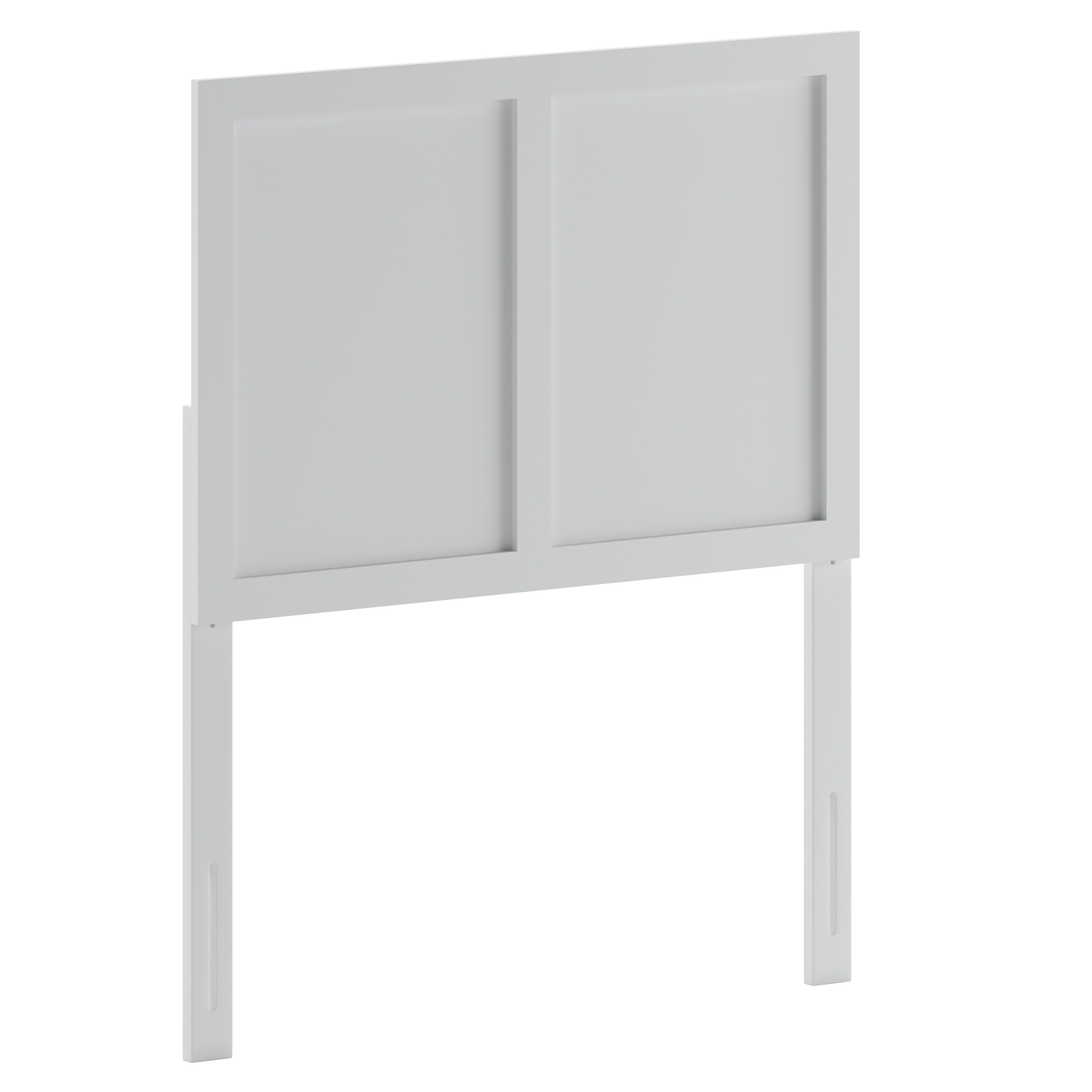 Flash Furniture MG-9708THB-T-WHT-GG Twin Size White 2 Panel Adjustable Headboard