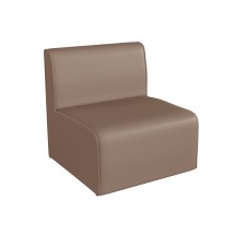 Flash Furniture MK-KE15693-GG Bright Beginnings Modular Classroom Soft Seating, Armless 1-Seater Sofa, Neutral Vinyl