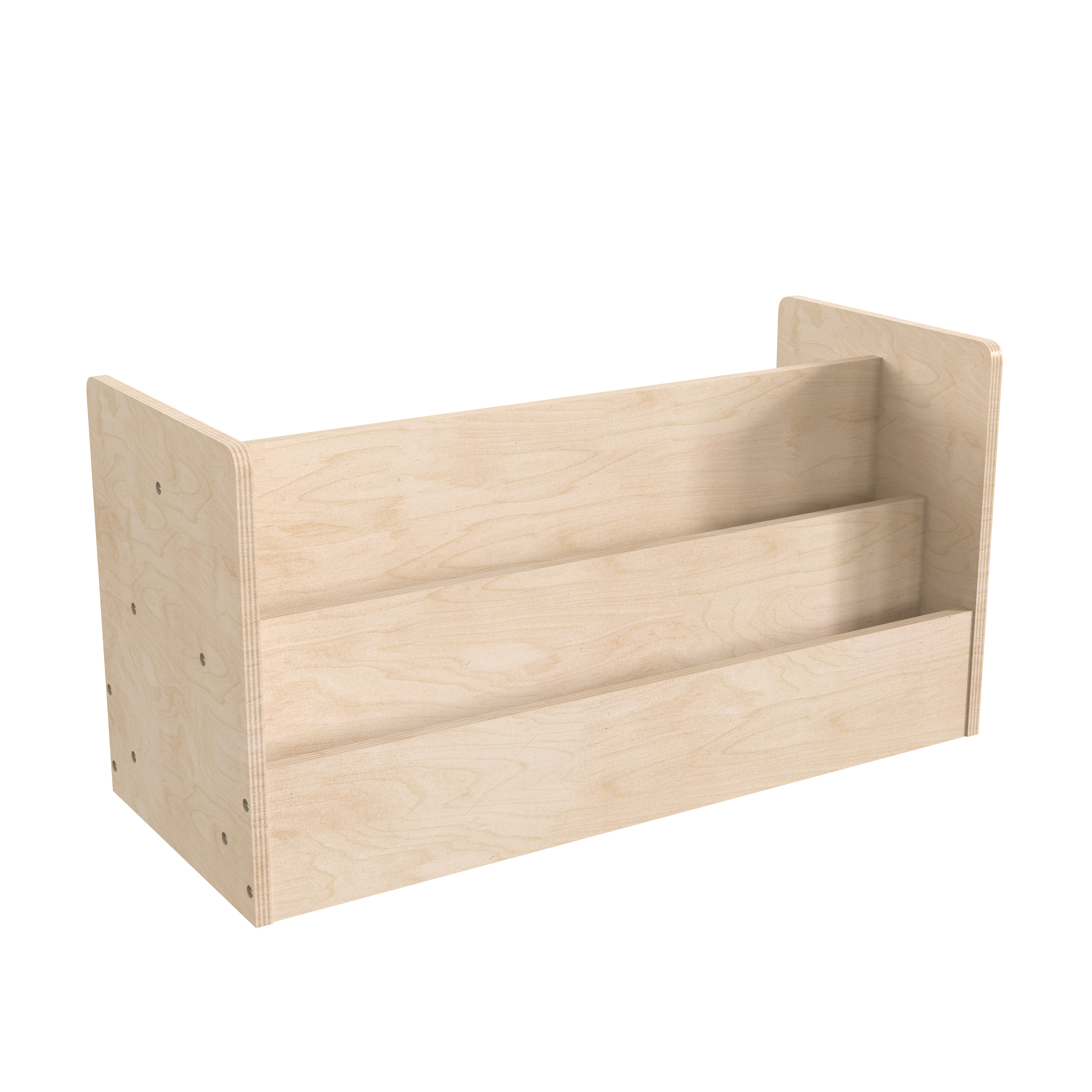 Flash Furniture MK-KE20772-GG Bright Beginnings Modular Double Sided 2 Tier Wooden Classroom Book Display Shelf