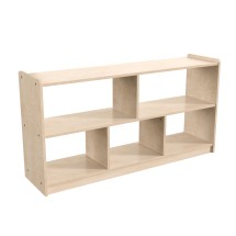 Flash Furniture MK-KE23957-GG Bright Beginnings Extra Wide 5 Section Modular Wooden Classroom Open Storage Unit