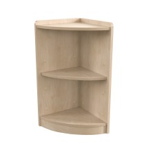 Flash Furniture MK-KE24022-GG Bright Beginnings 2 Tier Wooden Classroom Corner Storage Unit, Rounded Front Edges