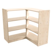 Flash Furniture MK-KE24053-GG Bright Beginnings 3 Tier Wooden Classroom Open Corner Storage Unit