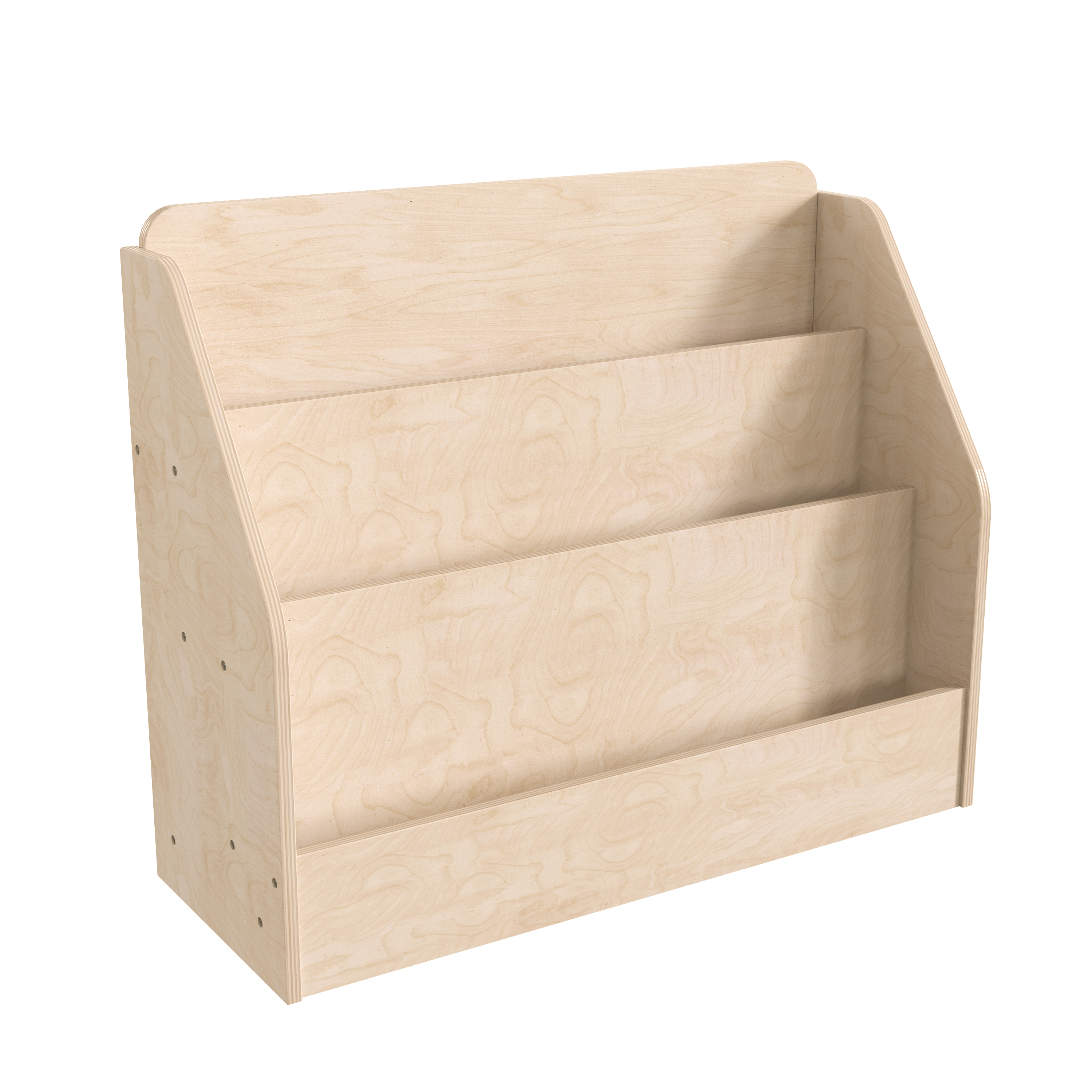 Flash Furniture MK-KE24299-GG Bright Beginnings Modular Wooden Classroom 3 Tier Book Display Shelf