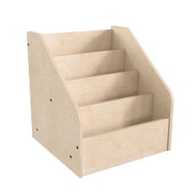 Flash Furniture MK-KE24305-GG Bright Beginnings Modular Wooden Classroom 4 Tier Book Display Shelf
