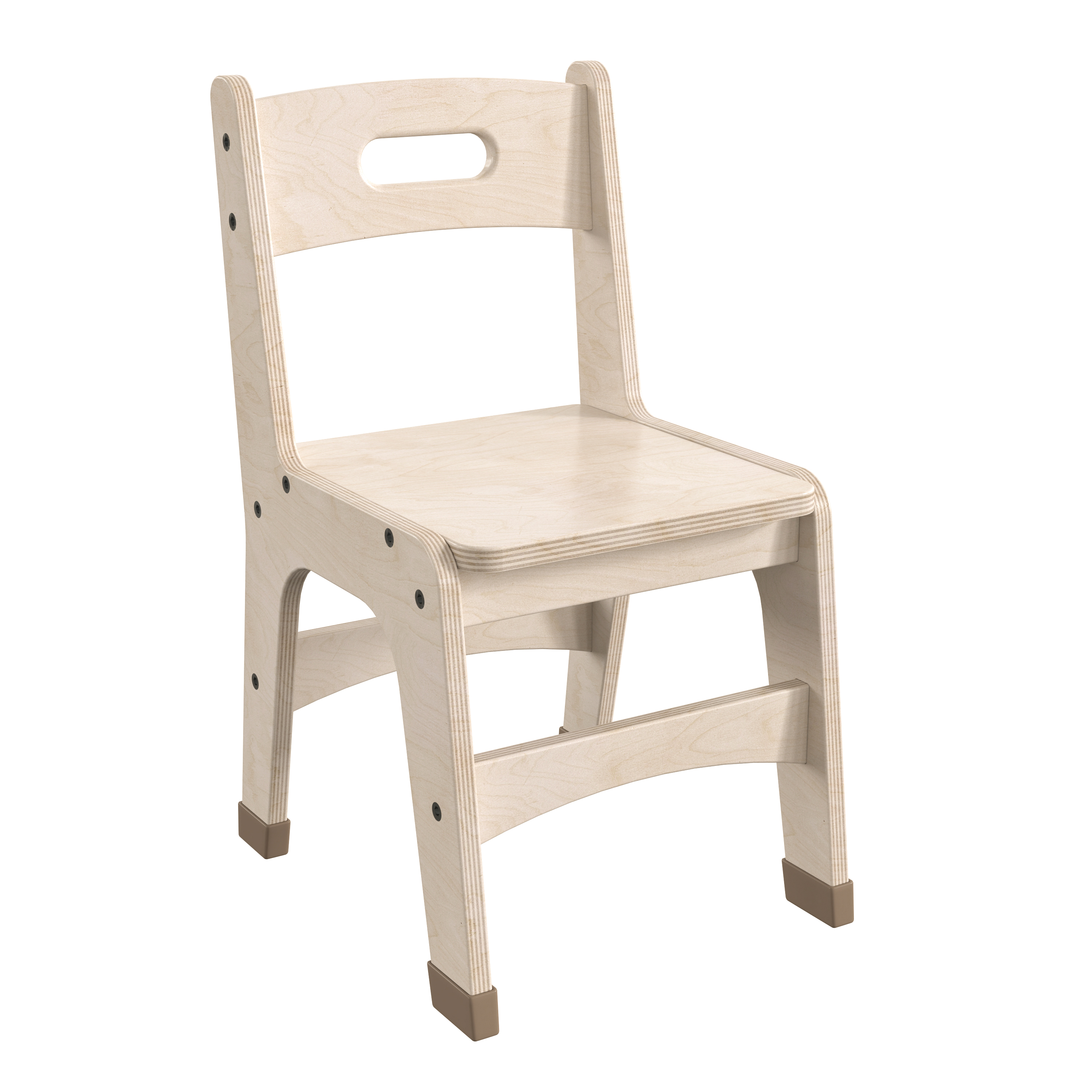Flash Furniture MK-KE24442-GG Bright Beginnings Wooden Classroom Chair, 11.5" Seat Height, Set of 2 