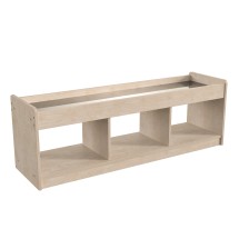 Flash Furniture MK-KE24596-GG Bright Beginnings Modular Wooden Classroom 2 Sided, 3 Section, Open Storage Unit