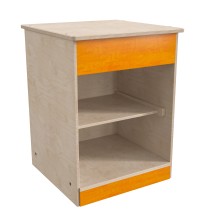 Flash Furniture MK-ME03539-GG Bright Beginnings Wooden Kid's Two Shelf Kitchen Cabinet