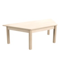 Flash Furniture MK-ME088016-GG Bright Beginnings Wooden Trapezoid Preschool Classroom Activity Table, 20.75&quot;W x 47.25&quot;D x 14.5&quot;H