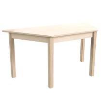 Flash Furniture MK-ME088018-GG Bright Beginnings Wooden Trapezoid Preschool Classroom Activity Table, 20.75"W x 47.25"D x 21"H