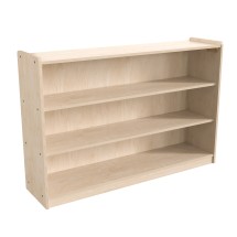 Flash Furniture MK-ME088029-GG Bright Beginnings Extra Wide 3 Shelf Wooden Classroom Open Storage Unit