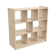 Flash Furniture MK-ME10513-GG Bright Beginnings 8 Section Modular Wooden Classroom Open Storage Unit