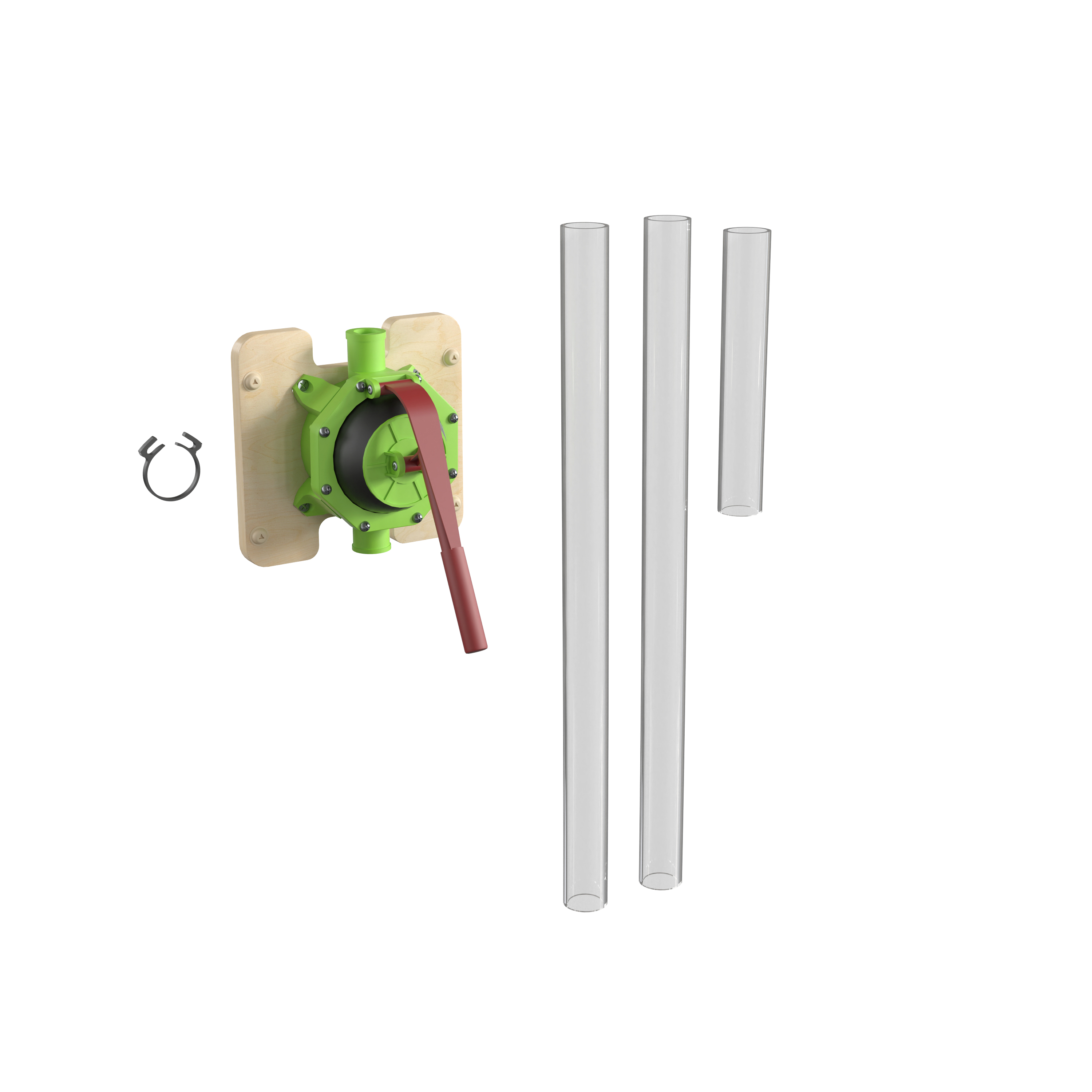 Flash Furniture MK-ME13149-GG Bright Beginnings 10 Piece Modular STEAM Wall STEAM Accessories- Pipe Builder Hand Pump & Accessories
