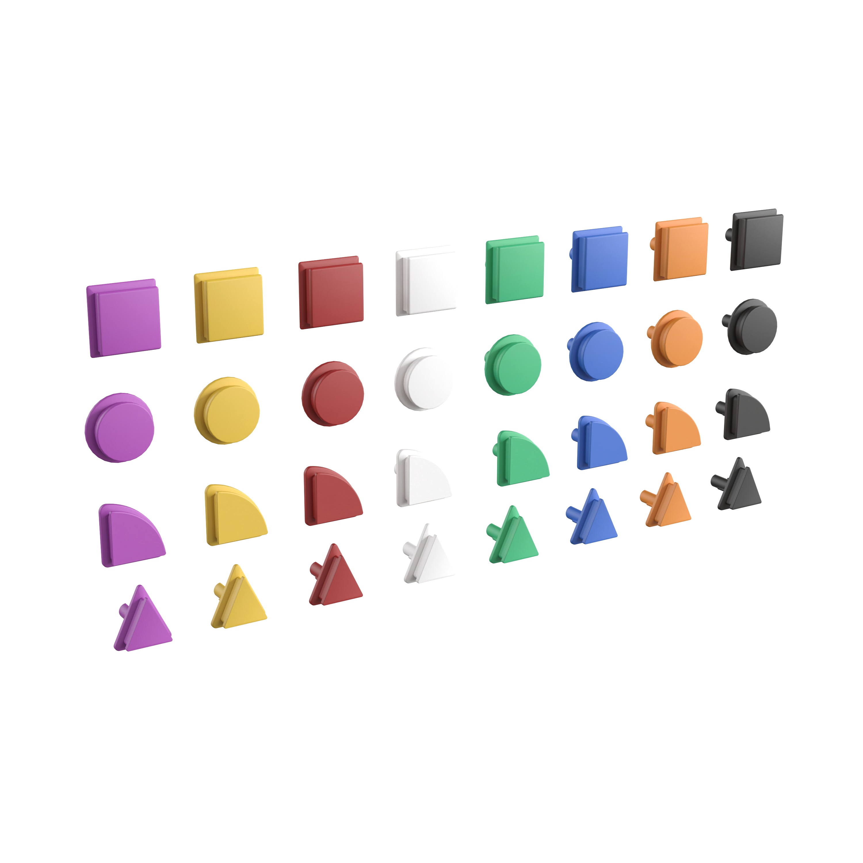 Flash Furniture MK-ME14696-GG Bright Beginnings Multicolor 256 Piece Shape Set for Modular STEAM Wall Systems