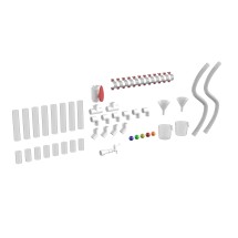 Flash Furniture MK-ME14788-GG Bright Beginnings 80 Piece Pipe Builder Set for Modular STEAM Wall Systems