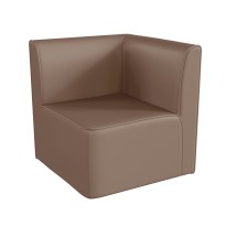 Flash Furniture MK-ME15716-GG Bright Beginnings Modular Classroom Soft Seating, 1-Seater Corner Chair, Neutral Vinyl