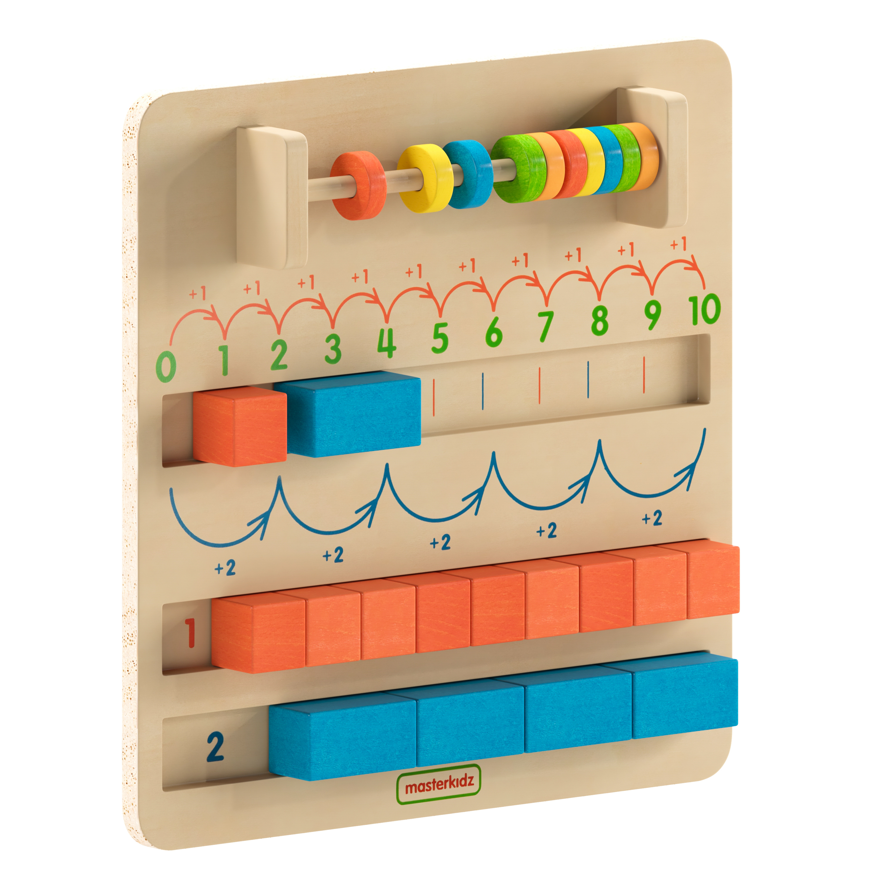Flash Furniture MK-MK08787-GG Bright Beginnings STEM Number Counting Learning Board, Natural/Multicolor