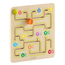 Flash Furniture MK-MK13071-GG Bright Beginnings STEM Sliding Maze Learning Board, Natural/Multicolor