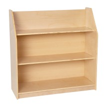 Flash Furniture MK-STR800H-GG Hercules Natural Wooden 3 Shelf Book Display with Curved Edges